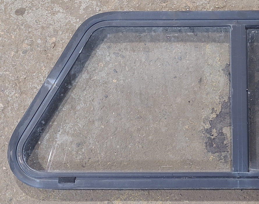Used Slanted Black Radius Opening Window : 41 3/4" W x 17 3/4" H x 1 7/8" D