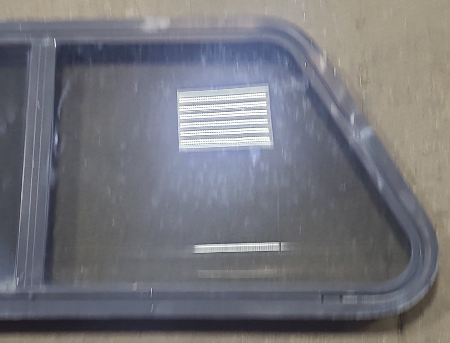 Used Slanted Black Radius Opening Window : 41 3/4" W x 17 3/4" H x 1 7/8" D