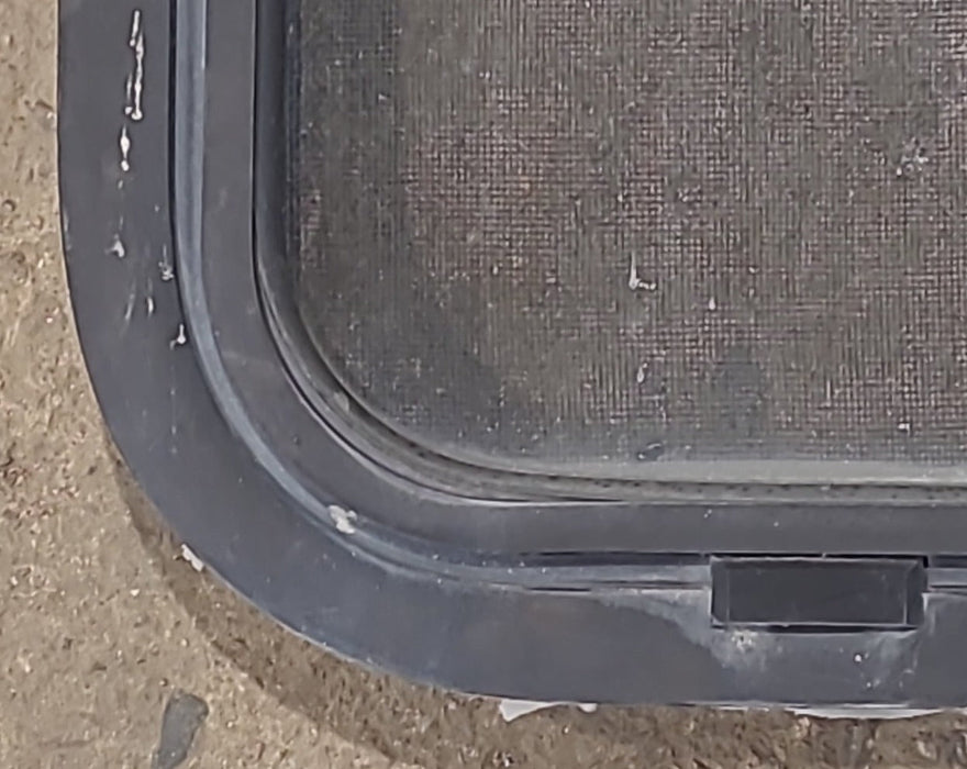 Used Slanted Black Radius Opening Window : 41 3/4" W x 17 3/4" H x 1 7/8" D