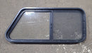 Used Slanted Black Radius Opening Window : 41 3/4" W x 17 3/4" H x 1 7/8" D - Young Farts RV Parts