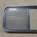 Used Slanted Black Radius Opening Window : 41 3/4" W x 17 3/4" H x 1 7/8" D - Young Farts RV Parts