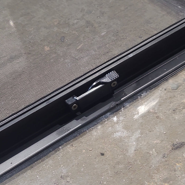 Used Slanted Black Radius Opening Window : 41 3/4" W x 17 3/4" H x 1 7/8" D