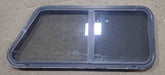 Used Slanted Black Radius Opening Window : 41 3/4" W x 17 3/4" H x 1 7/8" D - Young Farts RV Parts