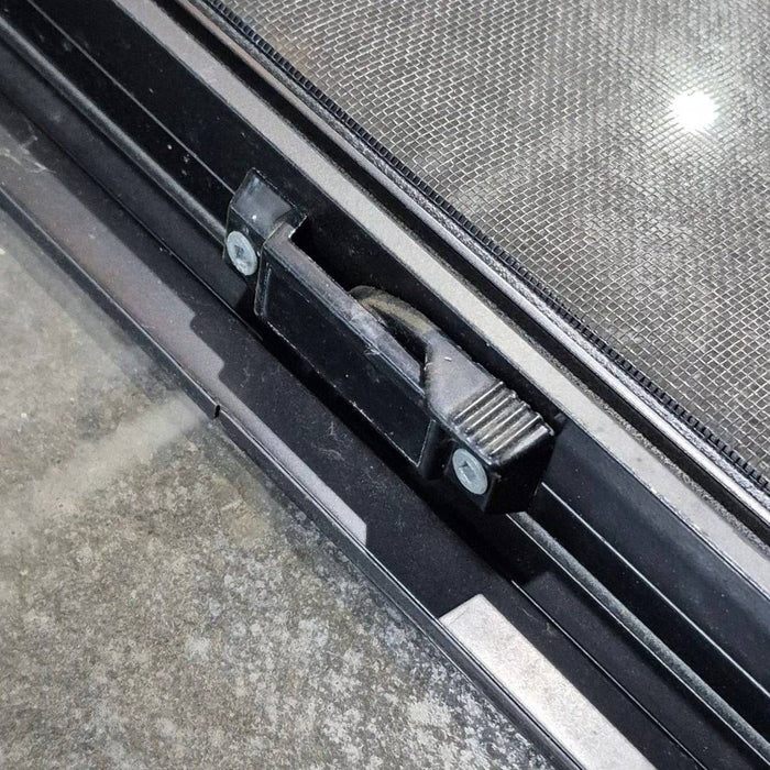 Used Slanted Black Radius Opening Window - 41.75" X 17 1/2" X 1.875"