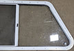 Used Slanted White Radius Opening Window : 21 1/2" H X 41" W X 2" D - Young Farts RV Parts