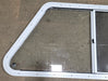 Used Slanted White Radius Opening Window : 21 1/2" H X 41" W X 2" D - Young Farts RV Parts