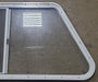 Used Slanted White Radius Opening Window : 41 1/2" W X 21 1/2" H X 1 1/4" D - Young Farts RV Parts