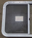 Used Slanted White Radius Opening Window : 41 1/2" W X 21 1/2" H X 1 1/4" D - Young Farts RV Parts