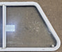 Used Slanted White Radius Opening Window : 41 1/4" W x 21 1/2" H x 1 1/4" D - Young Farts RV Parts
