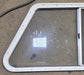 Used Slanted White Radius Opening Window : 41 1/4" W x 21 1/2" H x 1 1/4" D - Young Farts RV Parts