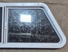 Used Slanted White Radius Opening Window : 42" W x 17 1/2" H x 1 7/8" D - Young Farts RV Parts