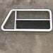 Used Slanted White Radius Opening Window : 47" W x 21 1/2" H x 1 1/2" D - Young Farts RV Parts