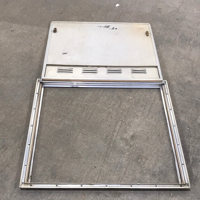 USED Square Corner Propane door  29 3/4" W x 25 1/4" H x 1" D