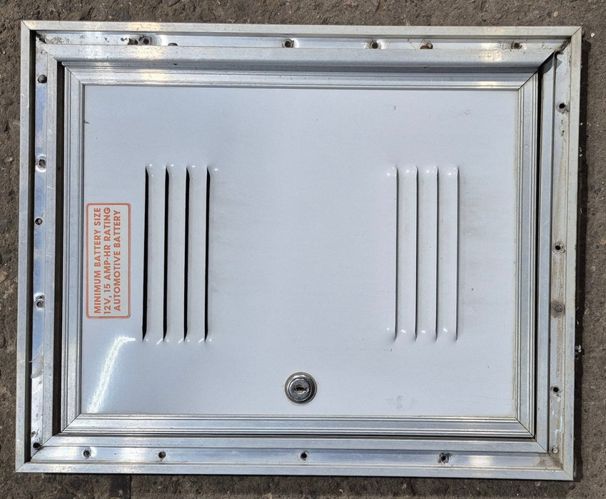 Used Square Cornered Battery/ Propane Cargo Door 13 3/4" x 10 3/4" x 1/2"