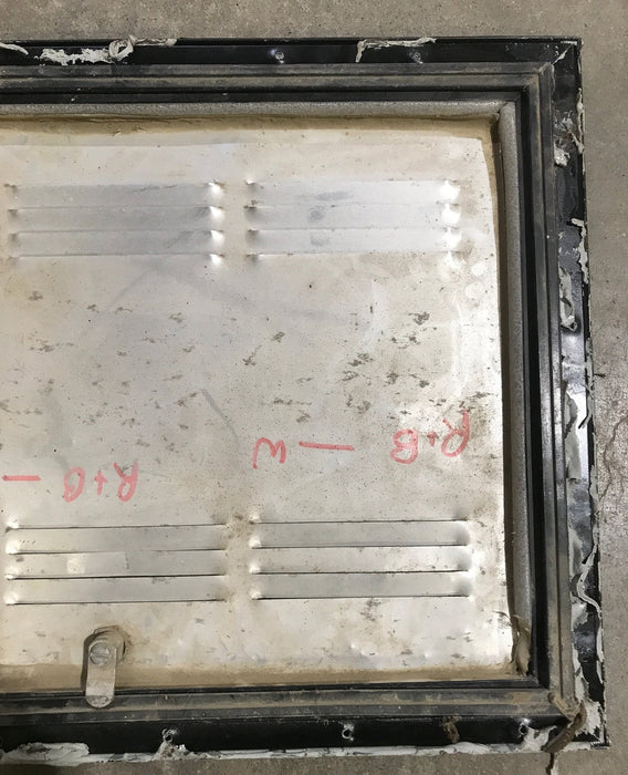 Used Square Cornered Battery/ Propane Cargo Door 20 3/4" x 14 3/4" x 3/4 "D