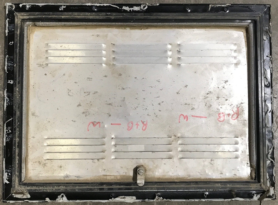 Used Square Cornered Battery/ Propane Cargo Door 20 3/4" x 14 3/4" x 3/4 "D