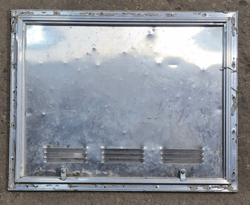Used Square Cornered Battery/ Propane Cargo Door 25 1/4" x 19 3/4" x 5/8" - Young Farts RV Parts