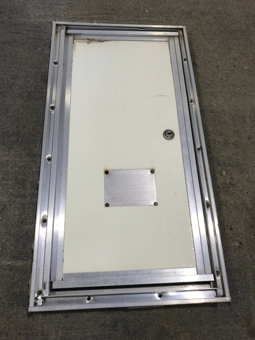 Used Square Cornered Battery/Propane Cargo Door 21 1/2" x 10 1/2" x 1" D