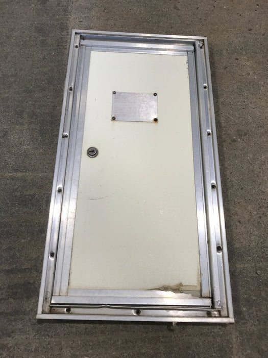Used Square Cornered Battery/Propane Cargo Door 21 1/2" x 10 1/2" x 1" D