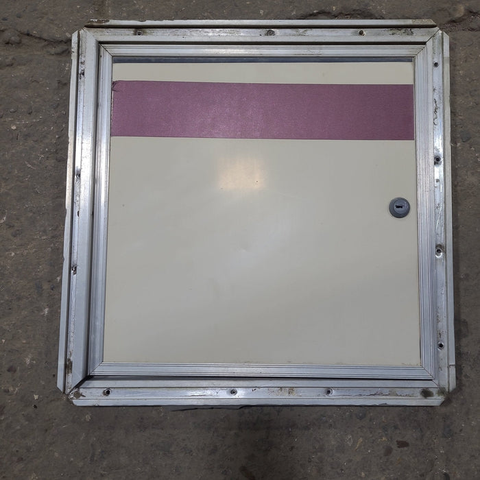Used Square Cornered Cargo Door 14 1/2" x 14 5/8" x 5/8" - Young Farts RV Parts
