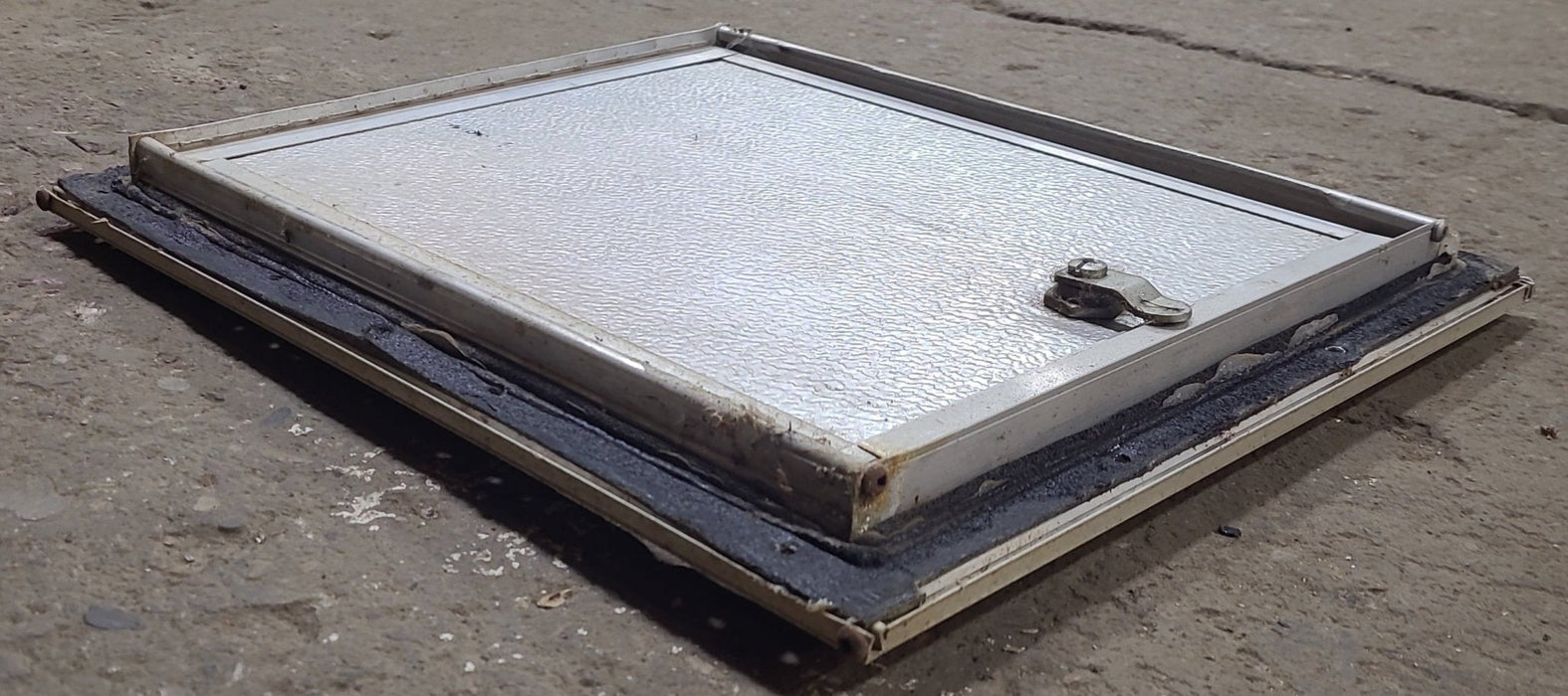 Used Square Cornered Cargo Door 14 1/4" x 12" x 3/4"D - Young Farts RV Parts