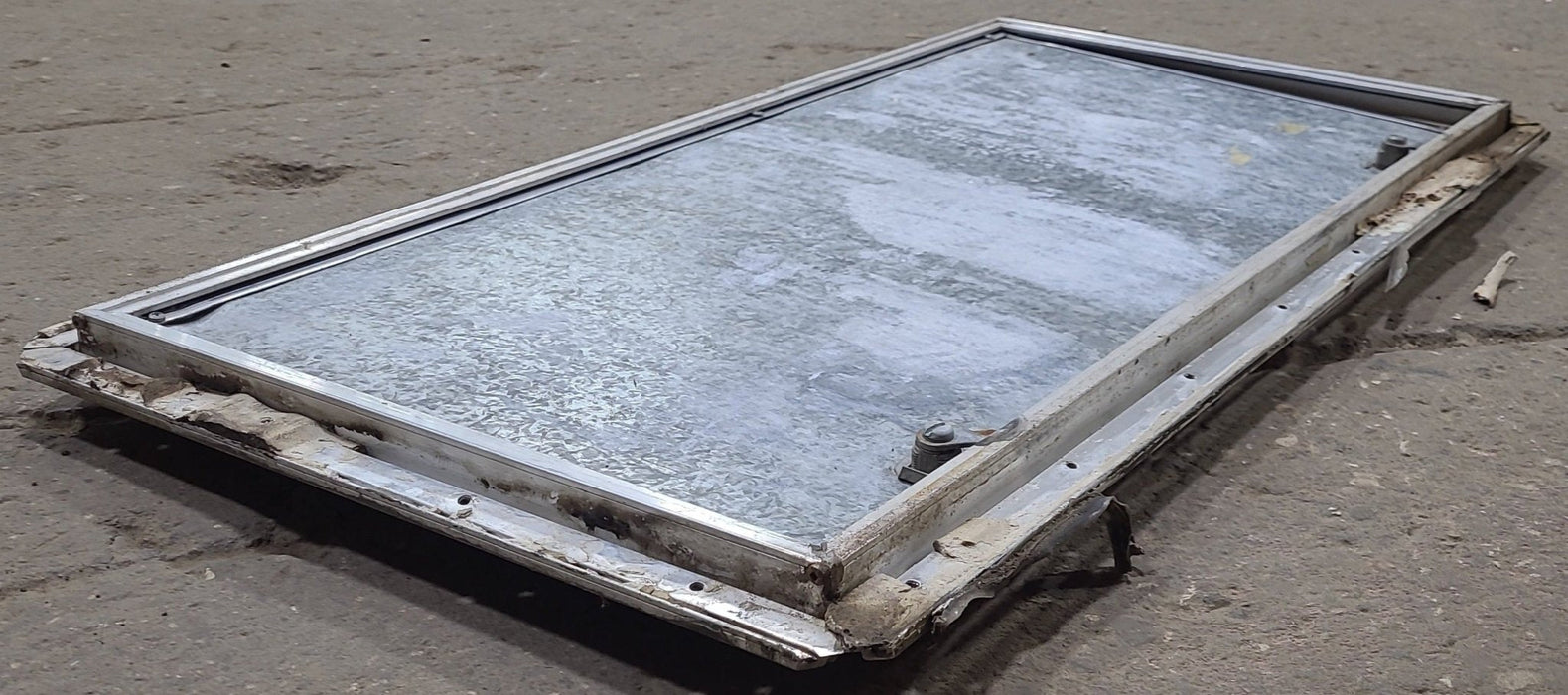 Used Square Cornered Cargo Door 14 7/8" x 29 3/4" x 5/8" - Young Farts RV Parts