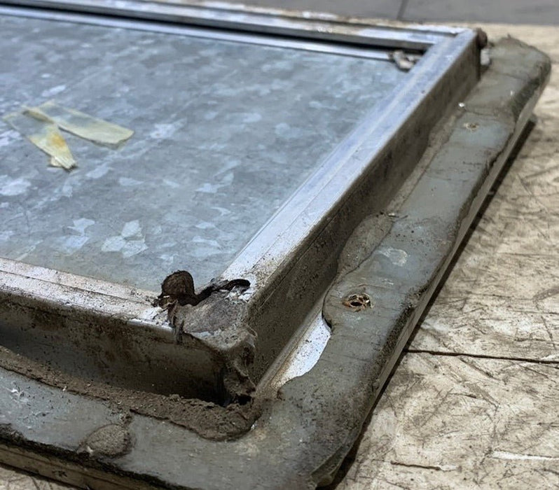 Used Square Cornered Cargo Door 17 7/8" x 7 7/8" x 5/8"D - Young Farts RV Parts