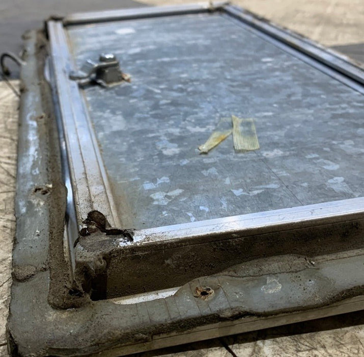 Used Square Cornered Cargo Door 17 7/8" x 7 7/8" x 5/8"D - Young Farts RV Parts