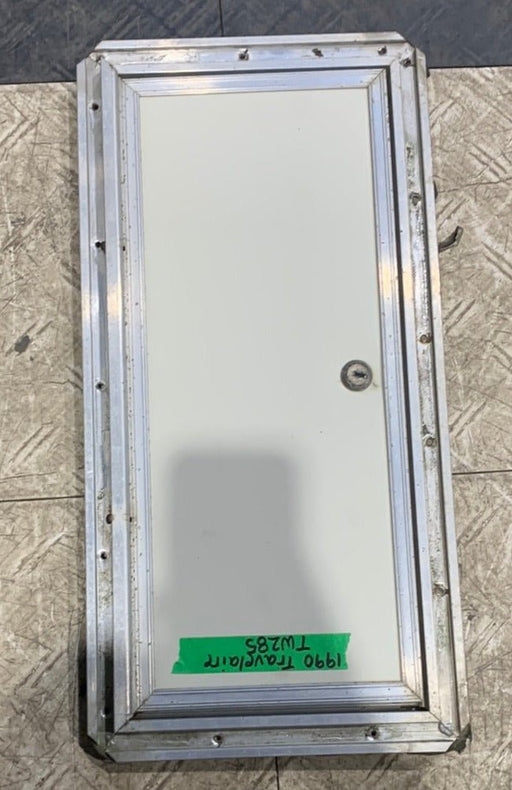 Used Square Cornered Cargo Door 17 7/8" x 7 7/8" x 5/8"D - Young Farts RV Parts