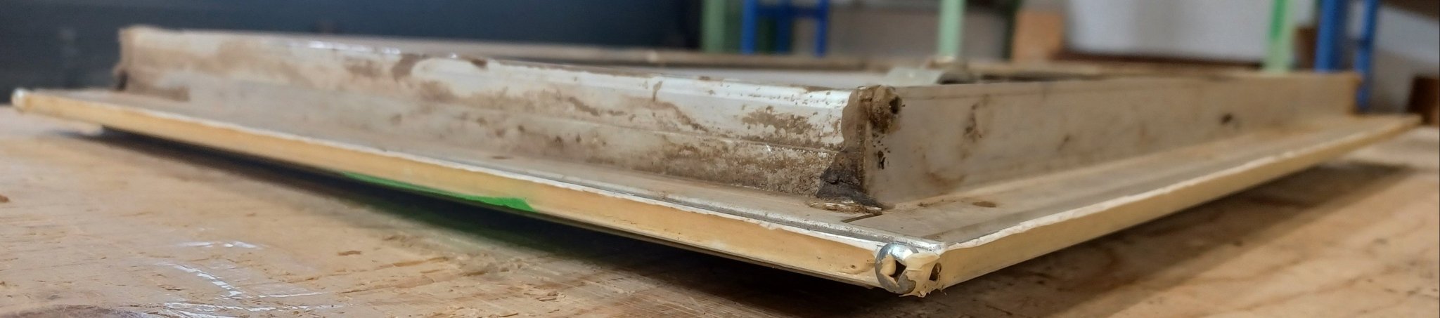 Used Square Cornered Cargo Door 19 1/2" x 11 7/8" x 7/8" - Young Farts RV Parts