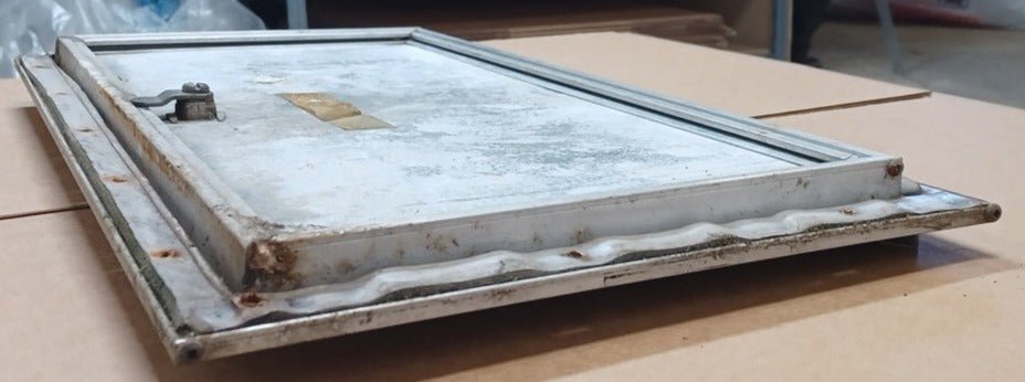 Used Square Cornered Cargo Door 19 3/4" x 9 3/4" x 1/2"D - Young Farts RV Parts