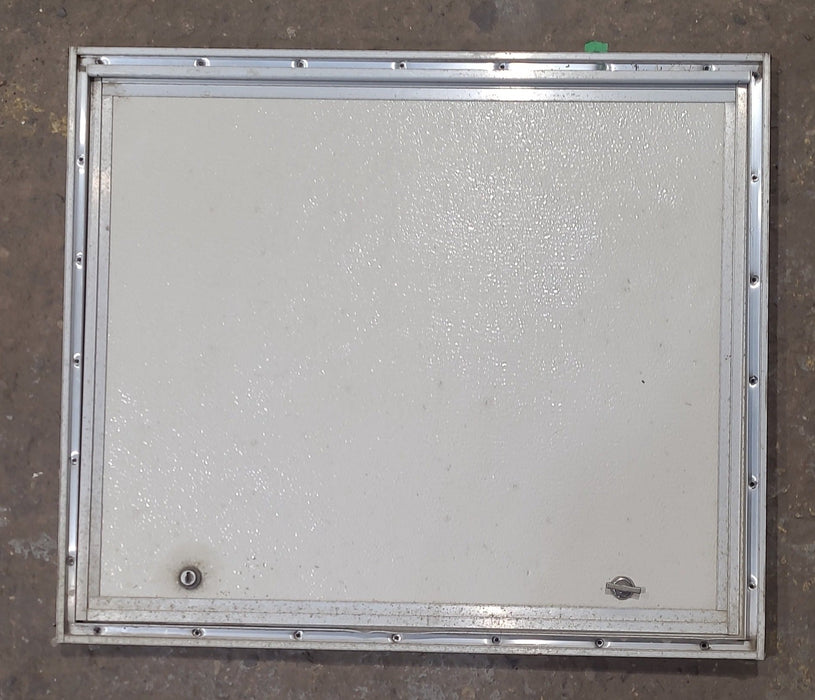 Used Square Cornered Cargo Door 22" x 26" x 3/4"D - Young Farts RV Parts