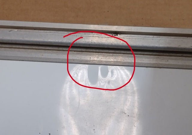 Used Square Cornered Cargo Door 23 5/8" x 9 3/4" x 5/8"D - Young Farts RV Parts