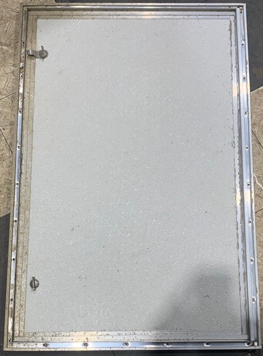 Used Square Cornered Cargo Door 35 1/2" x 23 1/4" X 3/4"D - Young Farts RV Parts