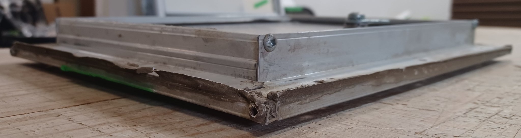 Used Square Cornered Cargo Door 8 1/2" x 11 1/8" x 7/8" - Young Farts RV Parts