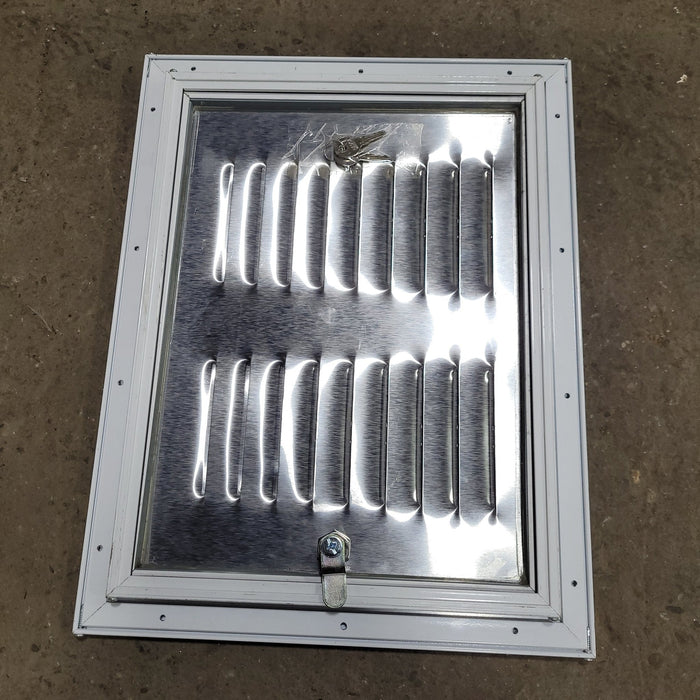 Used Square Cornered Propane/ Battery Door 15 3/4" X 11 3/4" X 1/2"D - Young Farts RV Parts