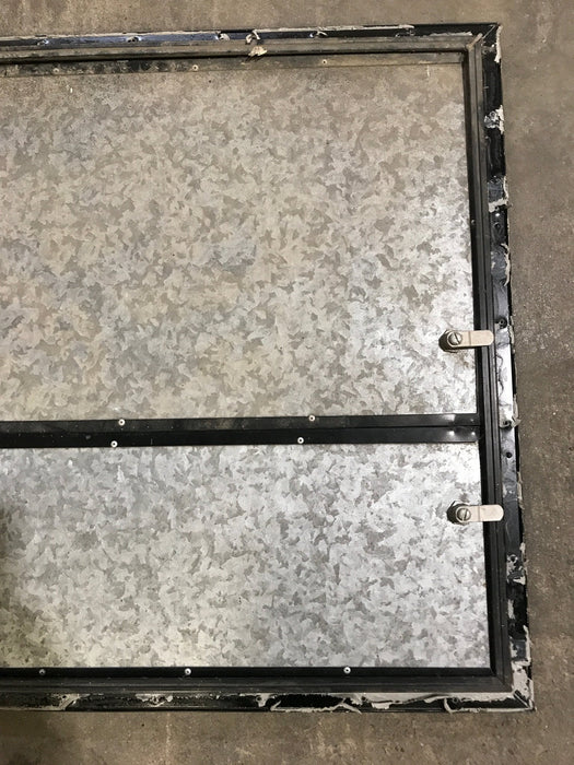 Used Square Cornered Propane Cargo Door 29 3/4" x 25 3/4" x 3/4"D