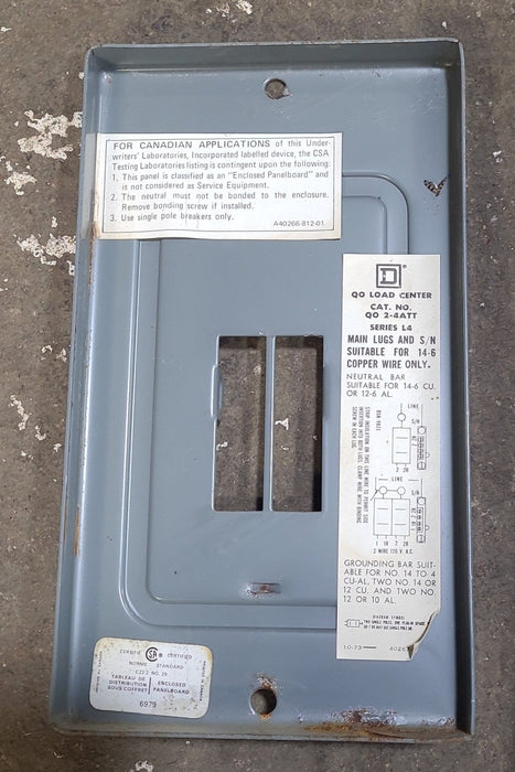 Used Square D Load Center QO-2-4ATTS - Young Farts RV Parts