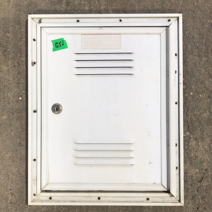 Used Squared Cornered Battery Cargo Door - 10 3/4" x 13 3/4" x 1/2 "D
