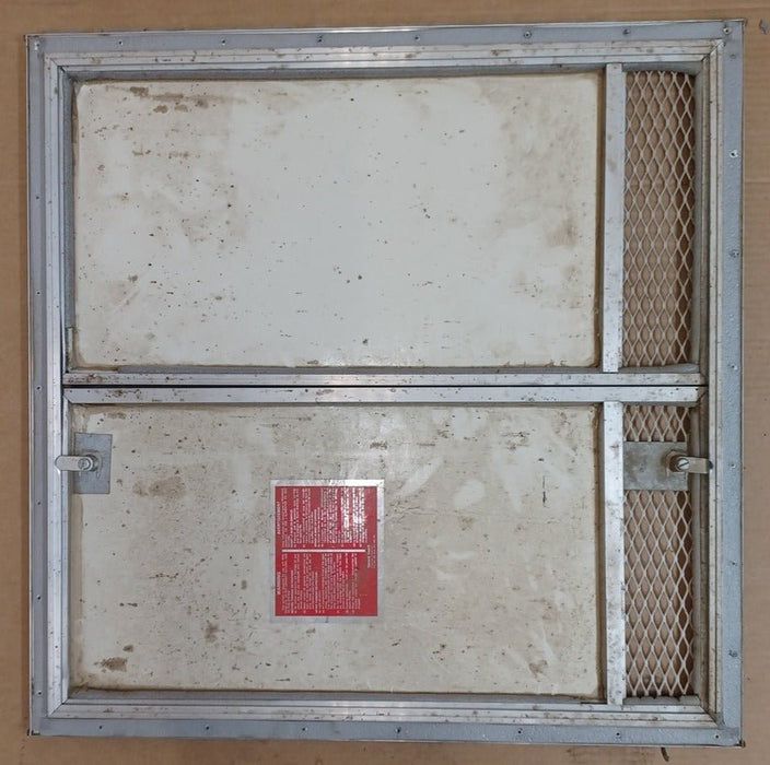 Used Square Cornered Battery/Propane Cargo Door 27 5/8" x 27 5/8" x 1/2 "D