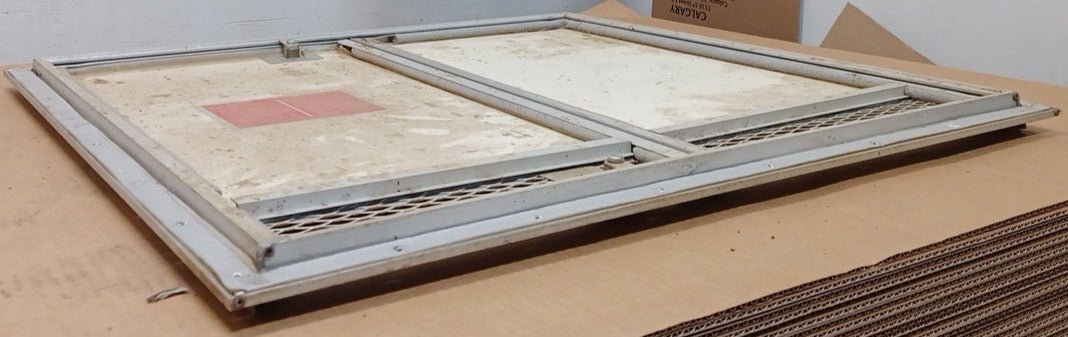 Used Square Cornered Battery/Propane Cargo Door 27 5/8" x 27 5/8" x 1/2 "D