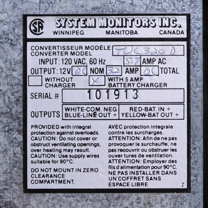 Used System Monitors, 32 AMP Converter - TNC320D