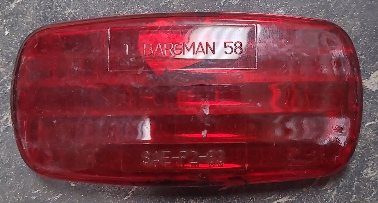 Used T BARGMAN 58 - SAE-A-P2-83 Replacement Lens for Marker Light - Red