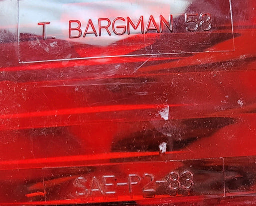 Used T BARGMAN 58 | SAE-A-P2-83 Replacement Lens for Marker Light | Red - Young Farts RV Parts