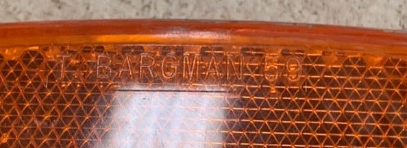 USED Bargman 59 - SAE-A-P2-DOT-02 Replacement Lens for Marker Light -  Amber