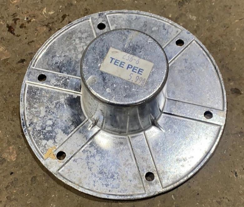 Used Table Base Inset Aluminum 6" W