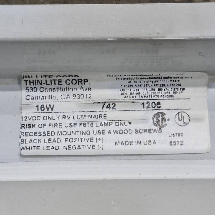 Used Thin-Lite Dual Fluorescent Light Fixture - Model 742