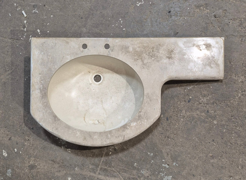Used Undermount Bathroom Sink With Cornered Counter Section