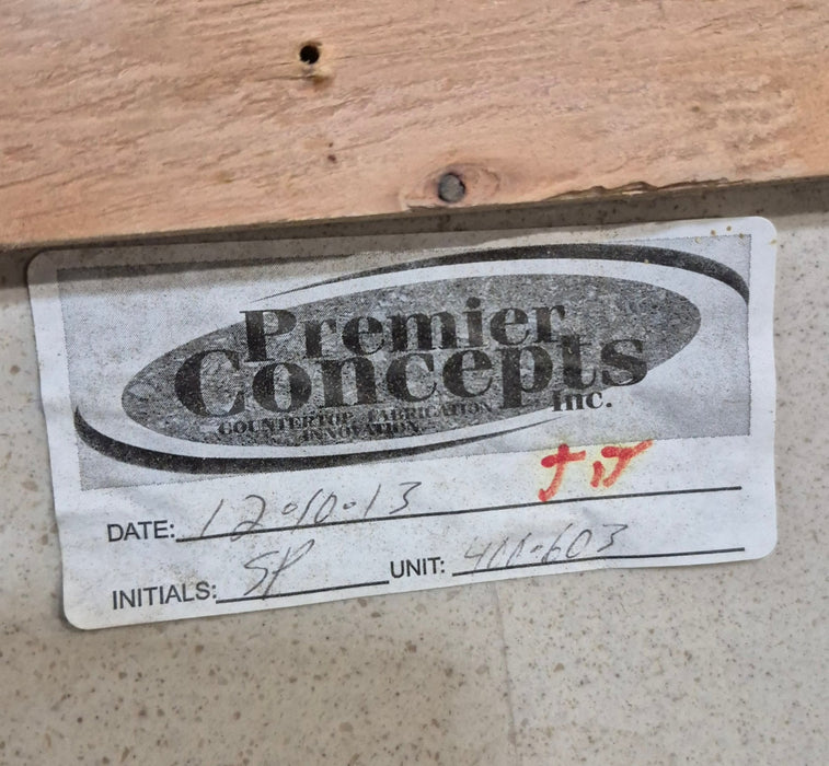 Used Undermount Bathroom Sink With Cornered Counter Section