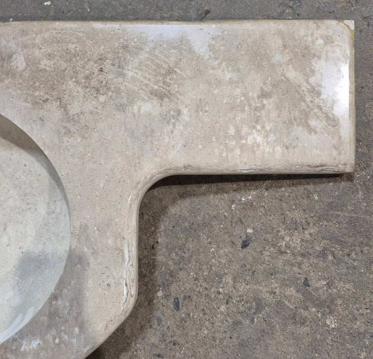 Used Undermount Bathroom Sink With Cornered Counter Section